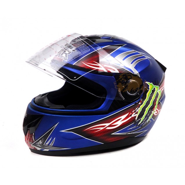 RXR HELMET K691 MUTED BLUE/RED
