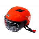 Compact RXR Muted Neon Orange R066 Helmet With Visor